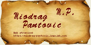 Miodrag Pantović vizit kartica